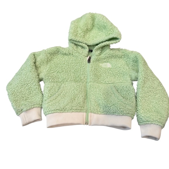 North Face Unisex Toddler Kids Light Green Hooded Jacket 2T - Picture 1 of 6